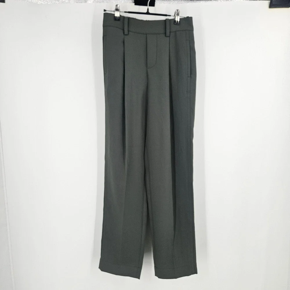 Vince Trousers Dress Pants Gray Pleated Pull-On Straight Leg Career Business XXS - Picture 1 of 10
